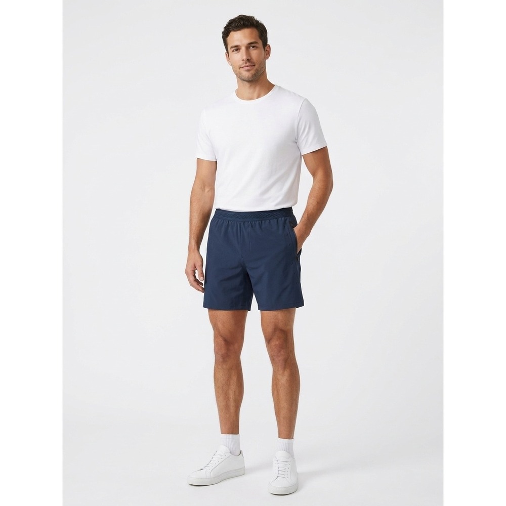 Ten Thousand Session Short Mens Large Navy 7" Lined Pockets NWT Athletic Gym